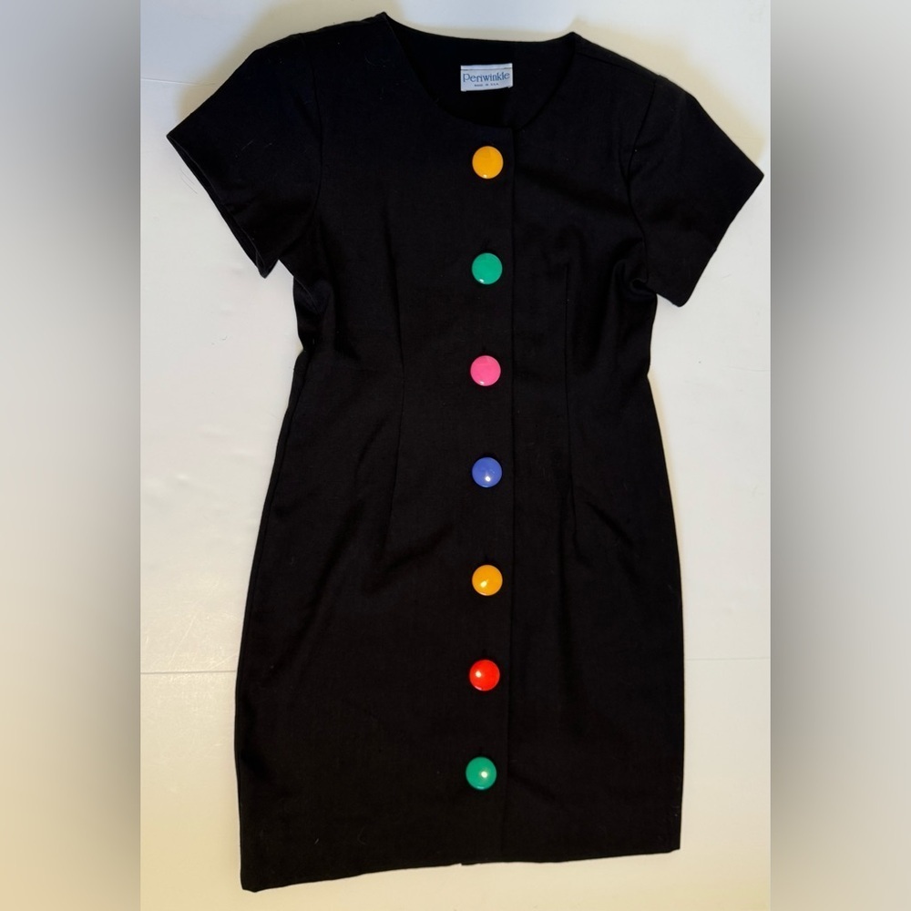 vintage Periwinkle black shift dress woman’s